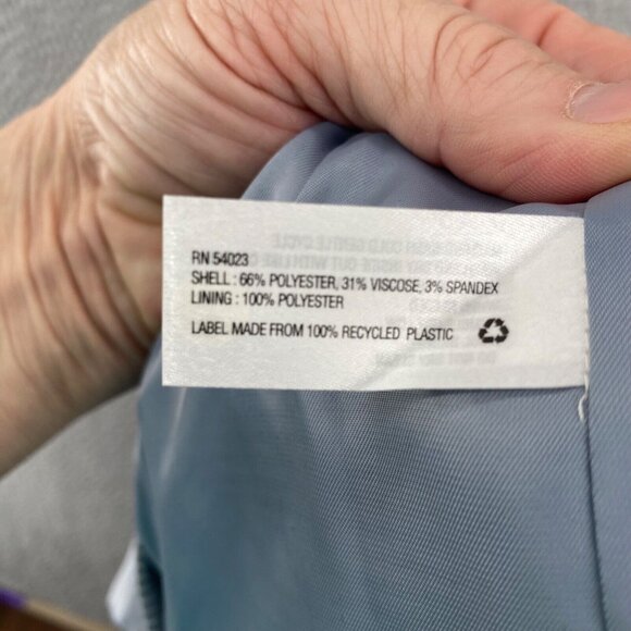 Gap Jacket Womens 20 Plus Academy Blazer Light Blue Stripe Classic Button Up NWT - Picture 8 of 12